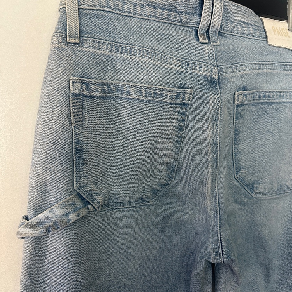 PAIGE Light Wash Straight-Leg Carpenter Style Jeans Women’s Size 27 - Picture 6 of 8
